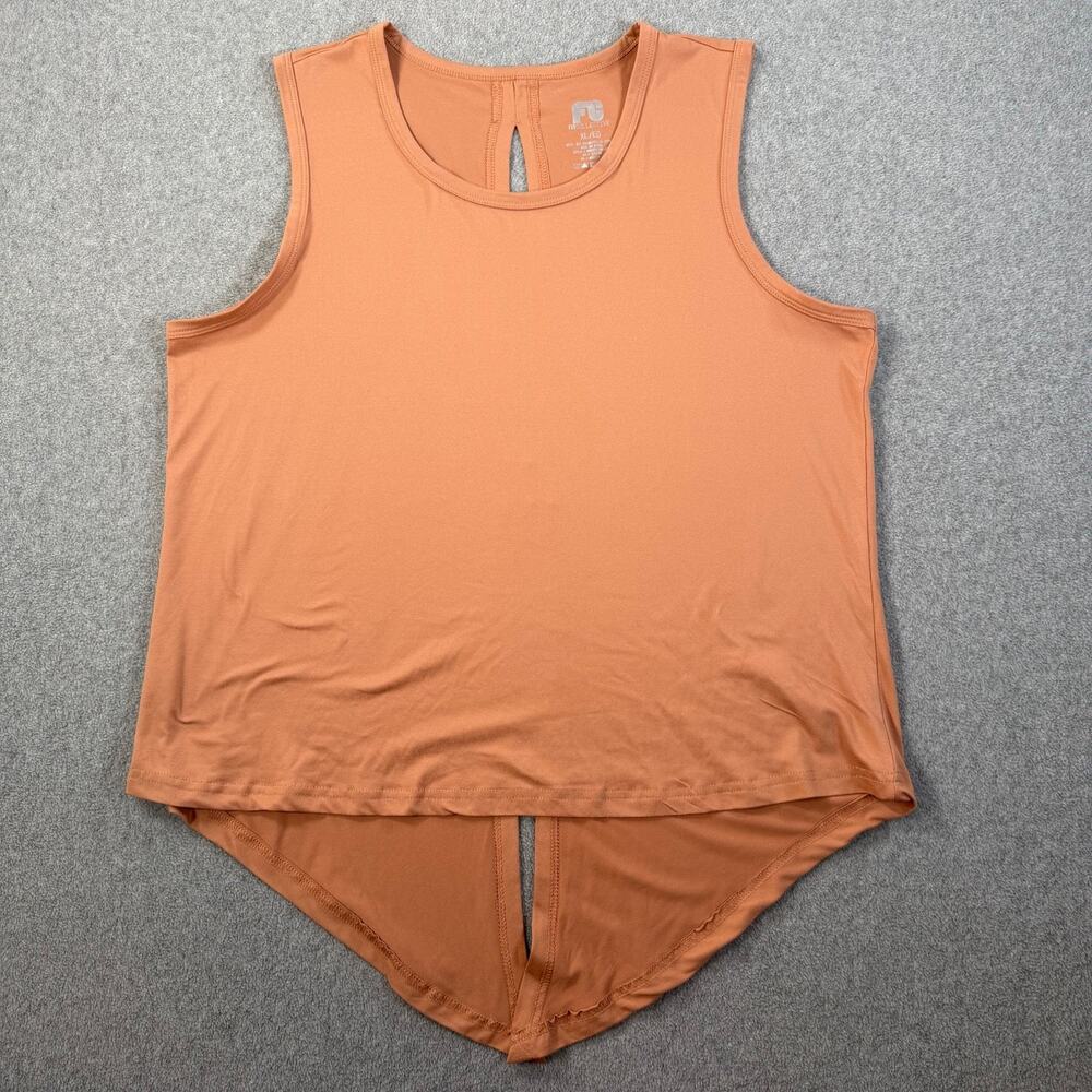 Fit Collective Split Back Tank Top Women's XL Orange Sleeveless Workout Active